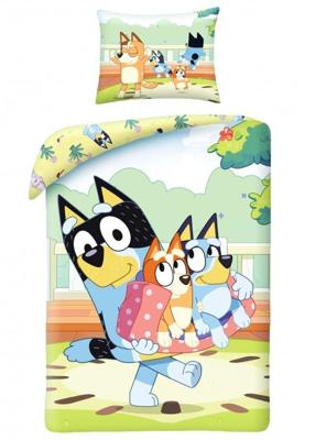 Bluey Dekbedovertrek Bandit, Bluey and Bingo 140 x 200 cm - katoen Bluey Dekbedovertrek Bandit, Bluey and Bingo 140 x 200 cm - katoen