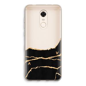 Gouden marmer: Xiaomi Redmi 5 Transparant Hoesje