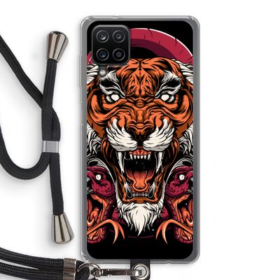 Tiger and Rattlesnakes: Samsung Galaxy A12 Transparant Hoesje met koord