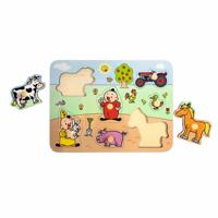 Bumba Studio 100 vormenpuzzel boerderij junior hout 7 stukjes