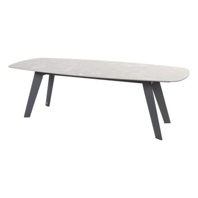 4SO Montana Tafelframe Antracite Met Montana Tafelblad Ceramic Terrazzo 240 x 103 cm - 4so