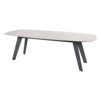 4SO Montana Tafelframe Antracite Met Montana Tafelblad Ceramic Terrazzo 240 x 103 cm - 4so