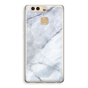 Witte marmer: Huawei P9 Transparant Hoesje