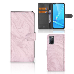 OPPO A72 | OPPO A52 Bookcase Marble Pink - Origineel Cadeau Vriendin