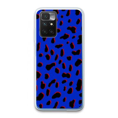 Blue Leopard: Xiaomi Redmi 10 Transparant Hoesje
