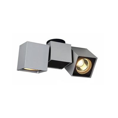 SLV Vierkante opbouwspotAltra Dice Spot 2 2-lichts zilvergrijs - 151534