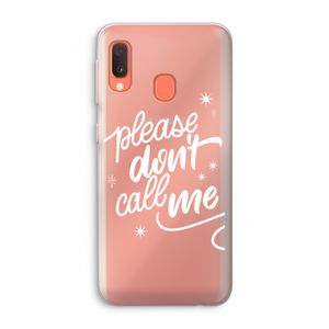 Don't call: Samsung Galaxy A20e Transparant Hoesje
