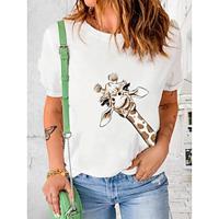 dames t-shirt tee 100% katoen dagelijks stijlvol casual korte mouw wit zomer Lightinthebox