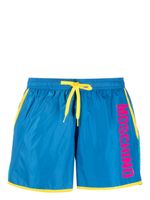 Moschino short de bain colour block à logo imprimé - Bleu