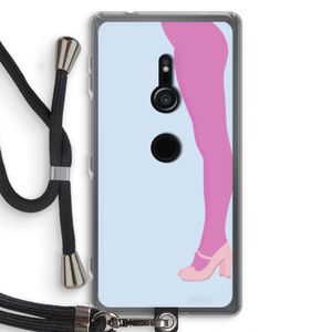 Pink panty: Sony Xperia XZ2 Transparant Hoesje met koord