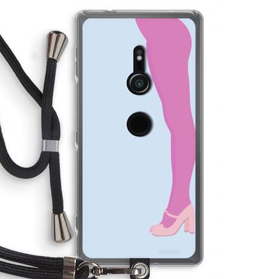 Pink panty: Sony Xperia XZ2 Transparant Hoesje met koord