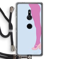 Pink panty: Sony Xperia XZ2 Transparant Hoesje met koord