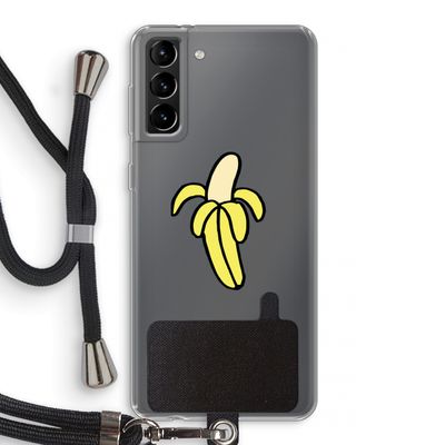 Banana: Samsung Galaxy S21 Plus Transparant Hoesje met koord
