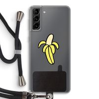 Banana: Samsung Galaxy S21 Plus Transparant Hoesje met koord