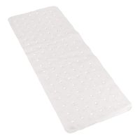 Witte anti-slip badmat 35 x 97 cm rechthoekig - thumbnail