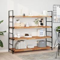 Wandschappen 4 st zwevend olieafwerking 160x40x4 cm acaciahout