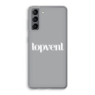 Topvent Grijs Wit: Samsung Galaxy S21 Transparant Hoesje