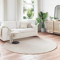 Antislip neplederen konijnenbont vloerkleed Olite Beige