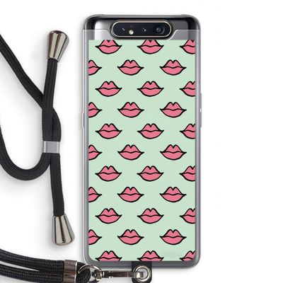 Lipjes: Samsung Galaxy A80 Transparant Hoesje met koord