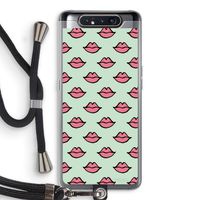 Lipjes: Samsung Galaxy A80 Transparant Hoesje met koord