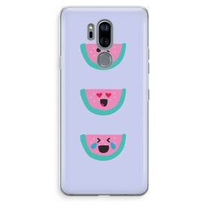 Smiley watermeloen: LG G7 Thinq Transparant Hoesje