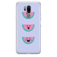 Smiley watermeloen: LG G7 Thinq Transparant Hoesje