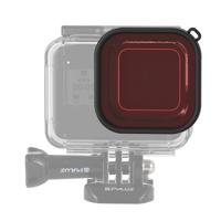PULUZ Square Housing Diving Color lens filter voor GoPro HERO8 zwart (roze)