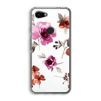 Geschilderde bloemen: Google Pixel 3a Transparant Hoesje