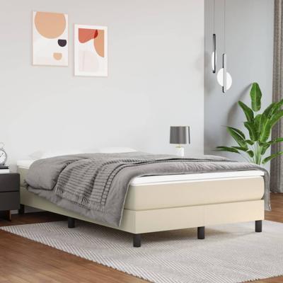 Bedframe kunstleer crmekleurig 120x200 cm