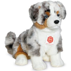 Knuffeldier hond Australische herder - zachte pluche stof - premium kwaliteit knuffels - 30 cm