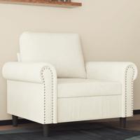 Fauteuil 60 cm fluweel crèmekleurig Fauteuil 60 cm fluweel crèmekleurig