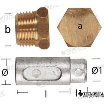 Ánodos para Lombardini TEN02350T - ANODO LOMBARDINI ZINC C/TAPON