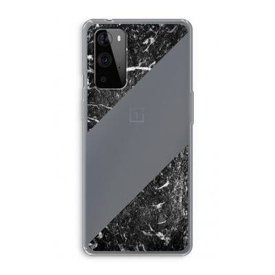 Zwart marmer: OnePlus 9 Pro Transparant Hoesje