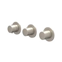 Afbouwdeel IVY Bond Inbouwthermostaat 2 Stopkranen Symmetry Met Ronde Rozetten Geborsteld Nickel PVD IVY