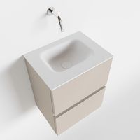 Toiletmeubel Mondiaz Ada | 40 cm | Meubelkleur Linen | Lex wastafel Talc Midden | Zonder kraangat