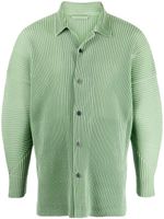 Homme Plissé Issey Miyake plissé button-up shirt - Vert