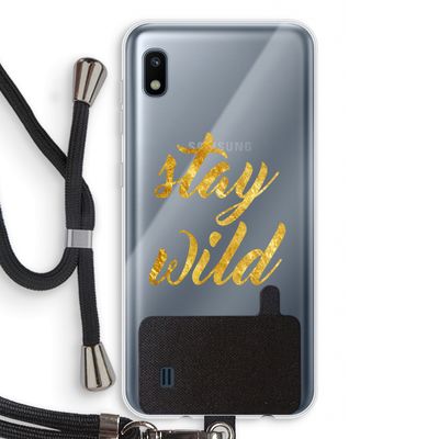 Stay wild: Samsung Galaxy A10 Transparant Hoesje met koord