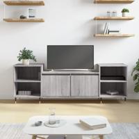 Tv-meubel 160x35x55 cm bewerkt hout grijs sonoma eikenkleurig