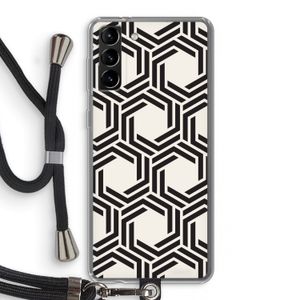 Geometrisch patroon: Samsung Galaxy S21 Plus Transparant Hoesje met koord