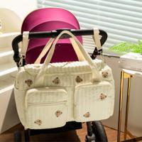 Large Capacity Mommy Travel Bag, Suitable For Dads; Multi-Pocket Utility Design With Functional Compartments To Store Various Baby Essentials. Multicolor / 1444 Multi-flower