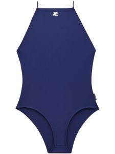 Courrèges maillot de bain Reedition à patch logo - Bleu