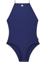 Courrèges maillot de bain Reedition à patch logo - Bleu