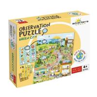 Giochi educativi - GEOMAG - Puzzle di osservazione Città Verde - Puzzle ecologico - Scoperta delle città sostenibili - Poster incluso