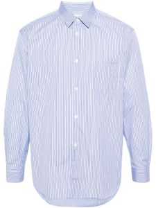 Comme Des Garçons Shirt chemise en coton à rayures - Bleu