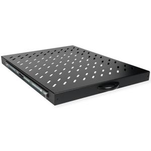 ROLINE 19-inch plank 1 U , Uitschuifbaar 550mm diep 25 kg zwart