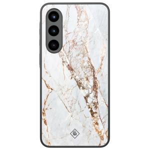 Samsung Galaxy A56 glazen hardcase - Marmer goud