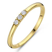 Ring Memoire geelgoud-diamant 0.09 ct H si 2 mm