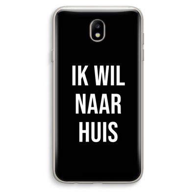 Ik wil naar huis - Zwart: Samsung Galaxy J7 (2017) Transparant Hoesje