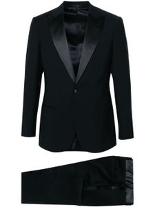 Giorgio Armani single-breasted virgin wool suit - Bleu