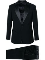 Giorgio Armani single-breasted virgin wool suit - Bleu - thumbnail